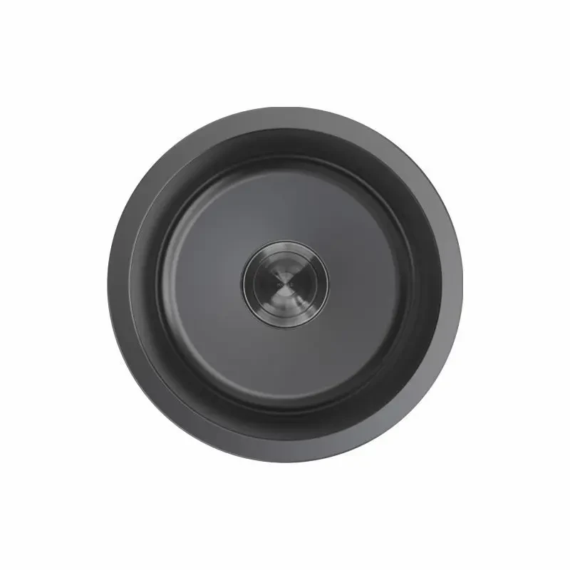 920247A.安格斯C2系列.拉伸圆形单盘.哑黑.201材质.直径425*195mm