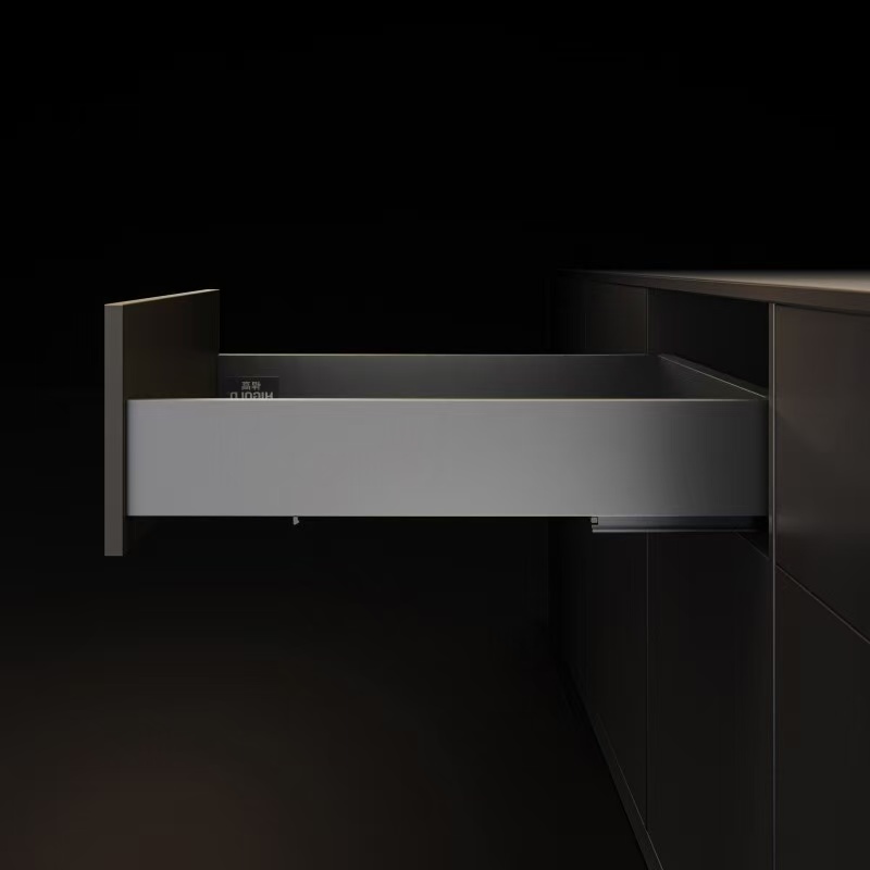 816810N系列.超薄反弹骑马抽.低抽.86MM.铁灰.500MM.16板.4套/箱