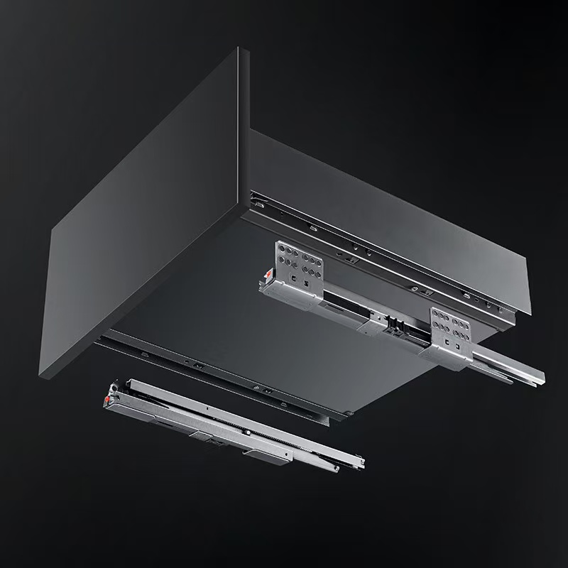 816810N系列.超薄反弹骑马抽.低抽.86MM.铁灰.500MM.16板.4套/箱