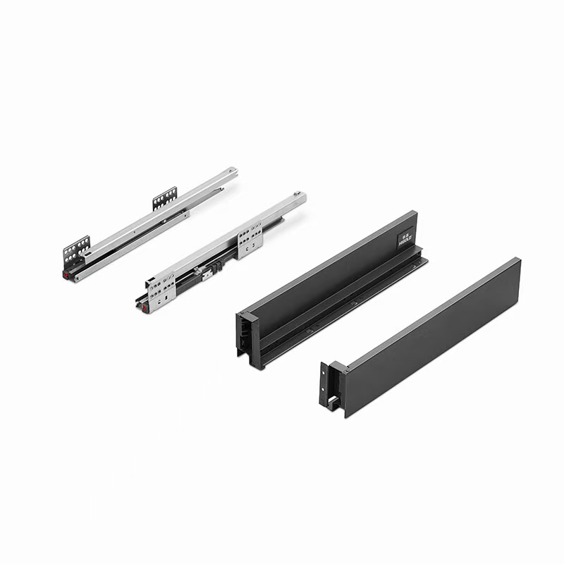 816810N系列.超薄反弹骑马抽.低抽.86MM.铁灰.500MM.16板.4套/箱